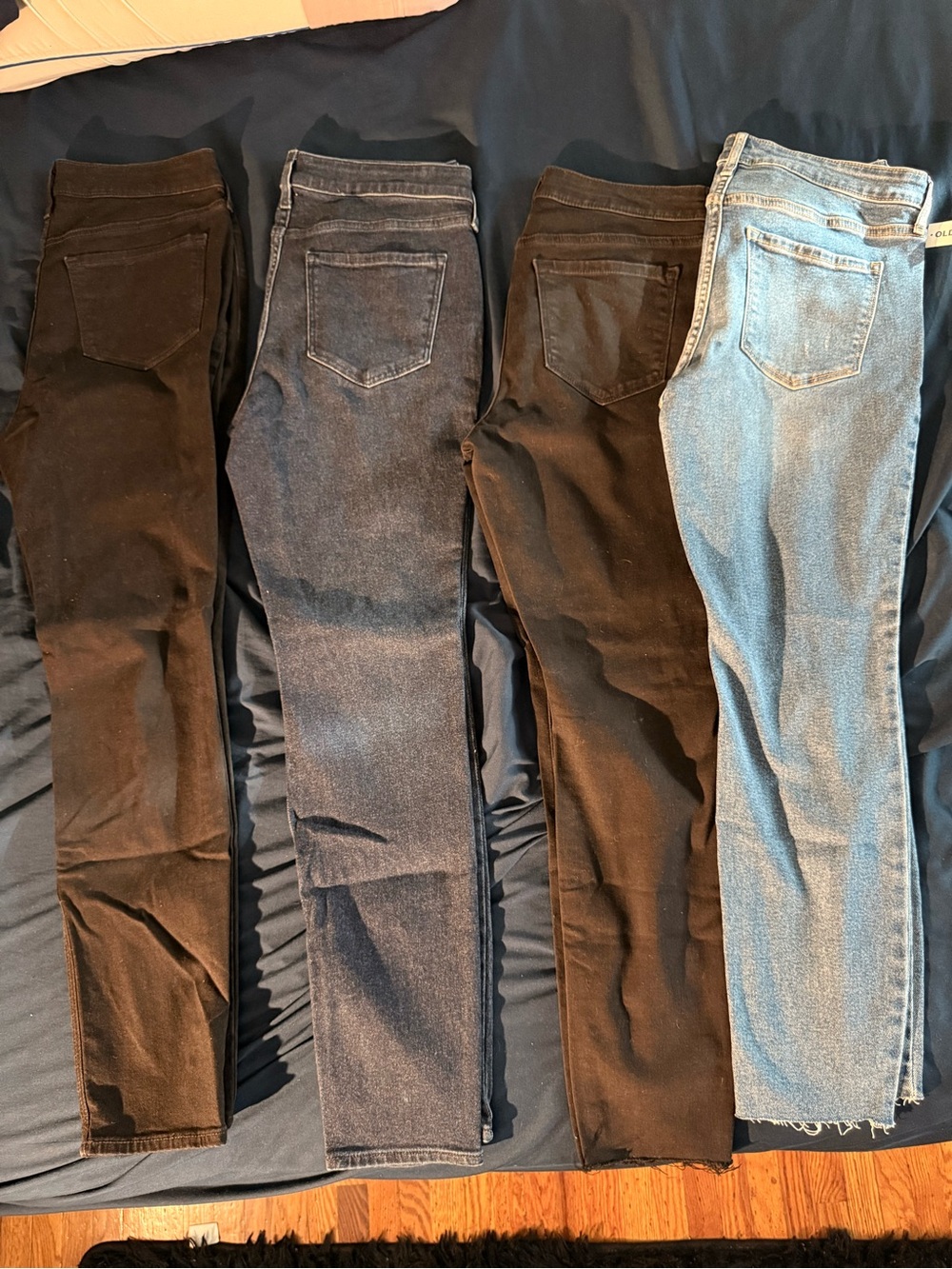 Old Navy Skinny Jeans in Black, Dark Blue, Black, Light Blue